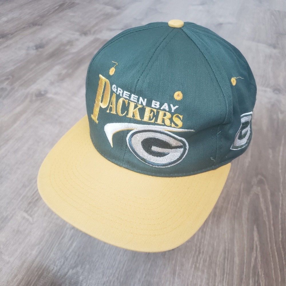 Vintage 90s Green‎ Bay Packers Drew Pearson Adjustable Snapback Baseball Hat Cap